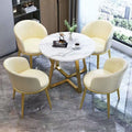 Nordic light luxury negotiation table and chair set, balcony leisure table and chair set, small coffee table, casual reception, modern minimalist small round table