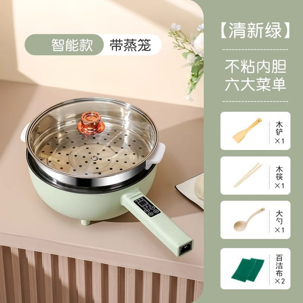 Electric cooking wok Household electric cooking pot Multifunctional hot pot dormitory Small cooking and frying integrated pot Non-stick Others