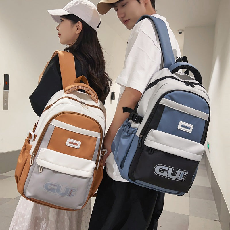 School bag men's new Korean version high value junior high school students lightweight computer backpack female college students large capacity backpack