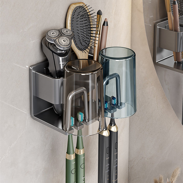 Removable toothbrush rack No punching mouthwash cup holder Wall hanging storage rack Electric toothbrush Toothpaste holder Wholesale