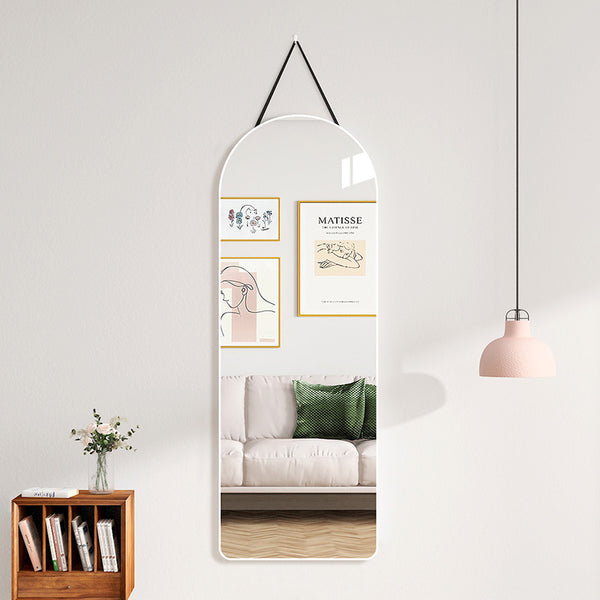 Special-shaped full-body dressing mirror household bedroom wall-mounted non-punching wall-mounted makeup mirror living room wall-mounted fitting mirror
