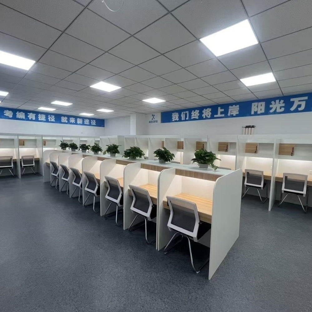 Self-study table immersive shared postgraduate entrance examination study table office desk employee seat certification table self-study room partition office desk