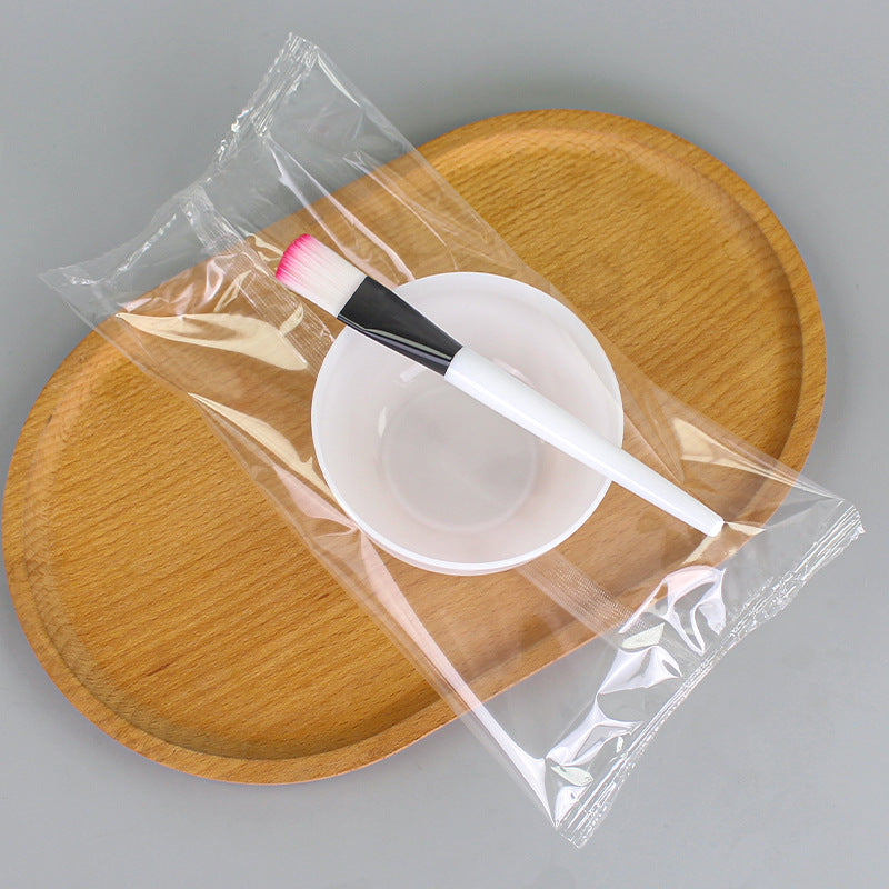 Beauty tool supplies mask bowl brush suit individually packaged mask bowl + mask brush plastic bowl makeup brush