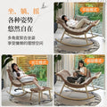 Rocking chair recliner rattan for home balcony rattan chair outdoor courtyard terrace lunch break lazy chair adult casual rocking chair