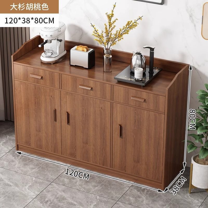Solid wood tea cabinet, dining side cabinet integrated against the wall, new household kitchen cabinet, dining preparation cabinet, locker, storage cabinet