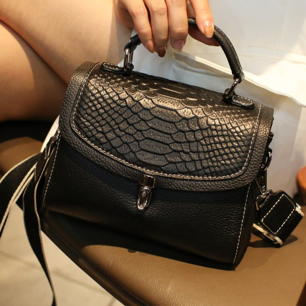 Genuine leather women's small bag 2024 new simple elegant small square bag shoulder crossbody bag women's soft leather handbag