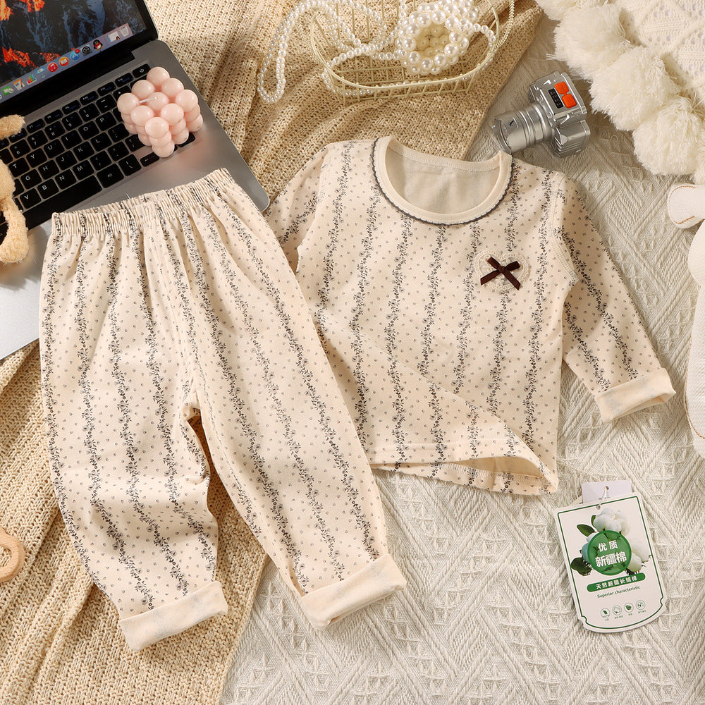 New children's home wear set: boneless, class a, pure cotton loungewear for baby boys and girls - autumn collection