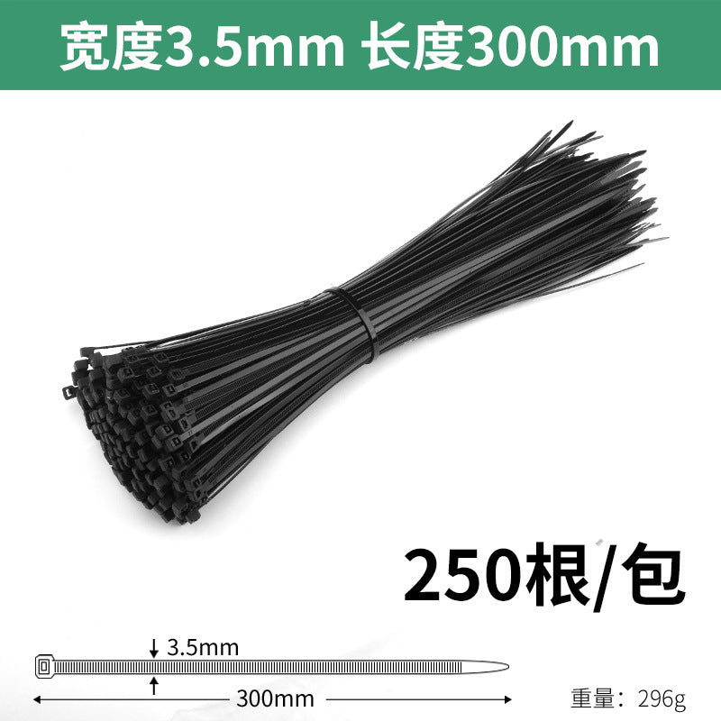 Nylon cable ties, plastic buckle, strong anti-theft buckle, wire tie, self-tightening, self-locking black strap