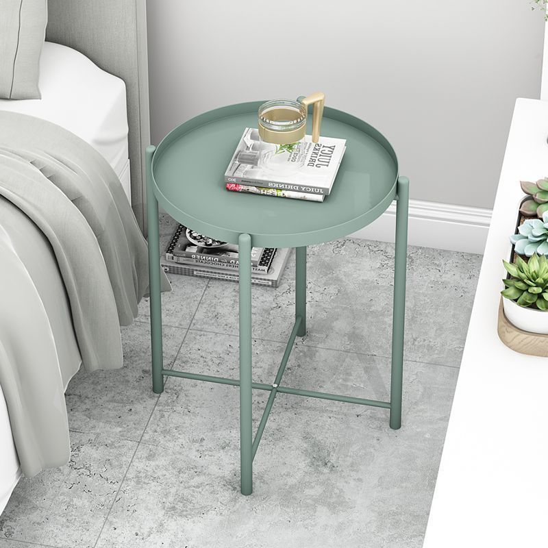 Scandinavian side table for home living room iron art coffee table bedside table tray table modern casual bedroom creative round table