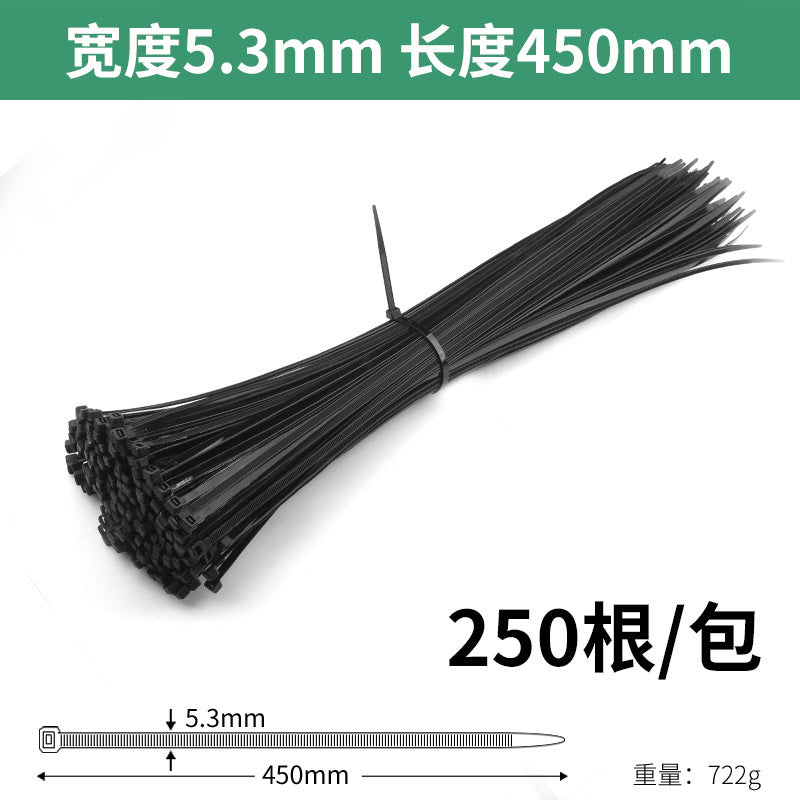 Nylon cable ties, plastic buckle, strong anti-theft buckle, wire tie, self-tightening, self-locking black strap