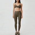 new arrival yoga clothes high waist hip lift tummy control slimming look sling beautiful back running sports intimates bra suit for women