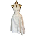 European and american cross-border women's fashion:  summer new arrival - elegant halter neck cutout irregular sleeveless dress with unique design