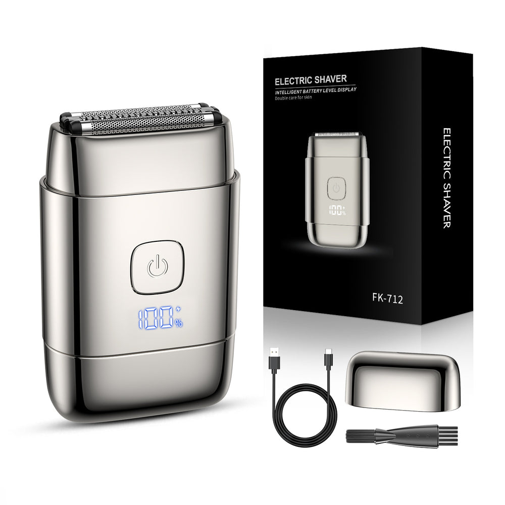 direct sales from the manufacturer: waterproof double-head electric shaver with magnetic floating heads, portable mini beard trimmer