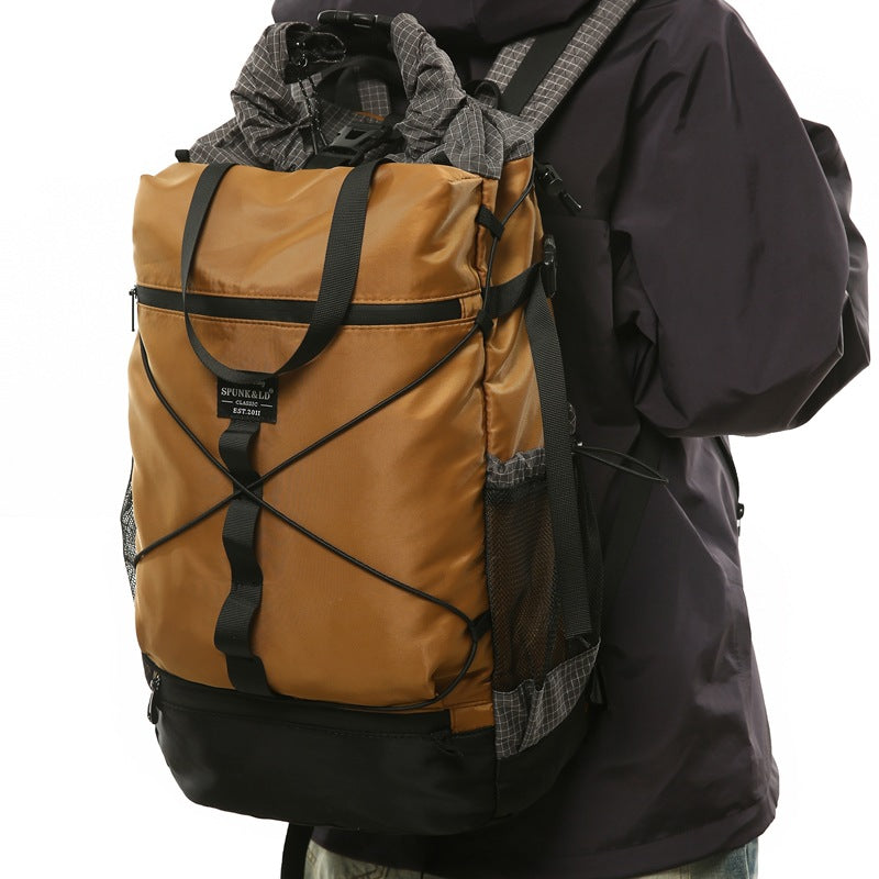 Backpack Outdoor trendy brand Functional wind travel backpack Personalized versatile large-capacity portable dual-purpose backpack