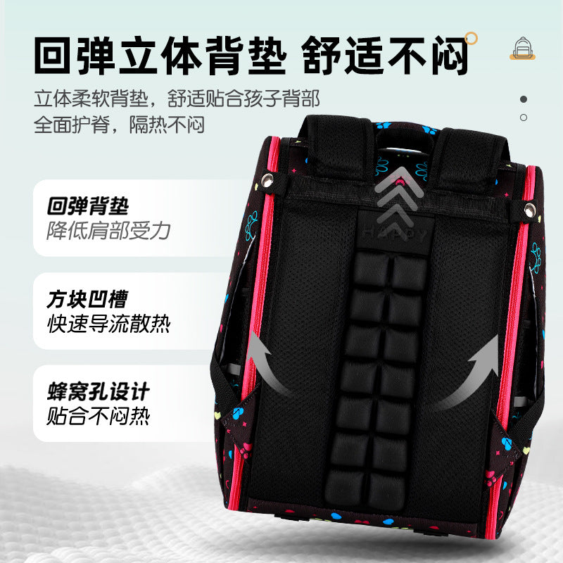 New elementary school backpacks: cute cartoon design for grades 1-6 - large capacity, lightweight, and spine-protecting