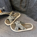 Thick soleclassy slippers for women summeroutwear2026new arrival with skirtfashion fairy stepping on shit one-line slippers for women