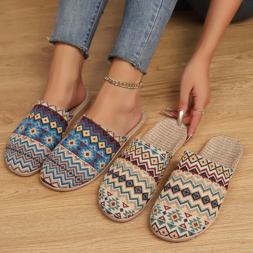 Summernew arrival linen sandals and slippers straw woven toe chinese style ethnic style women's home indoor slippers breathable deodorizing filter