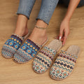 Summernew arrival linen sandals and slippers straw woven toe chinese style ethnic style women's home indoor slippers breathable deodorizing filter