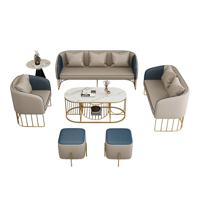 Nordic hotel sales office negotiation reception sofa office sofa combination milk tea coffee shop table and chair booth furniture