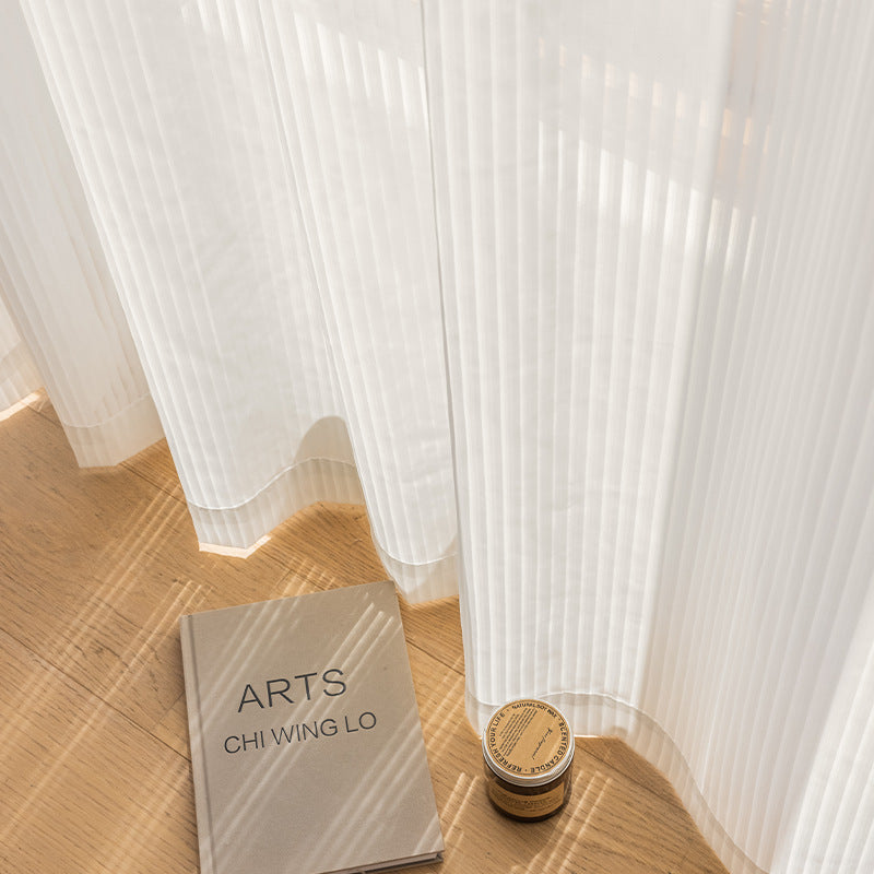 Japanese vertical blind sheer curtain - light filtering, privacy ensuring, dreamy sheer window treatment - premium quality bedroom curtains - shaoxing wholesale