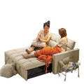 Sofa bed sofa casual dual-purpose foldable foldable cream fabric sofa multi-functional small apartment living room double