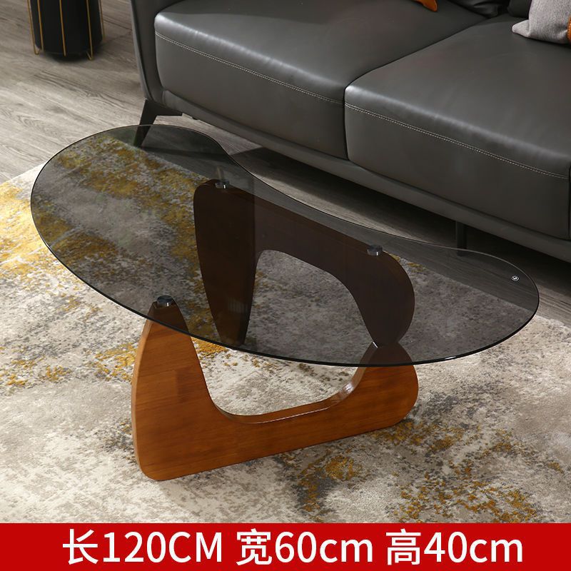 Internet celebrity designer yaguchi yu glass coffee table living room accessible luxury small apartment for home creative classy sofa side table
