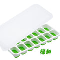 14-cavity square ice cube tray with lid - silicone soft base, easy release, diy ice mold kit
