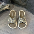 Thick soleclassy slippers for women summeroutwear2026new arrival with skirtfashion fairy stepping on shit one-line slippers for women