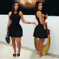 C7320 cross-border   fashion women's sporty mini dress - 3d cutout slim-fit dress