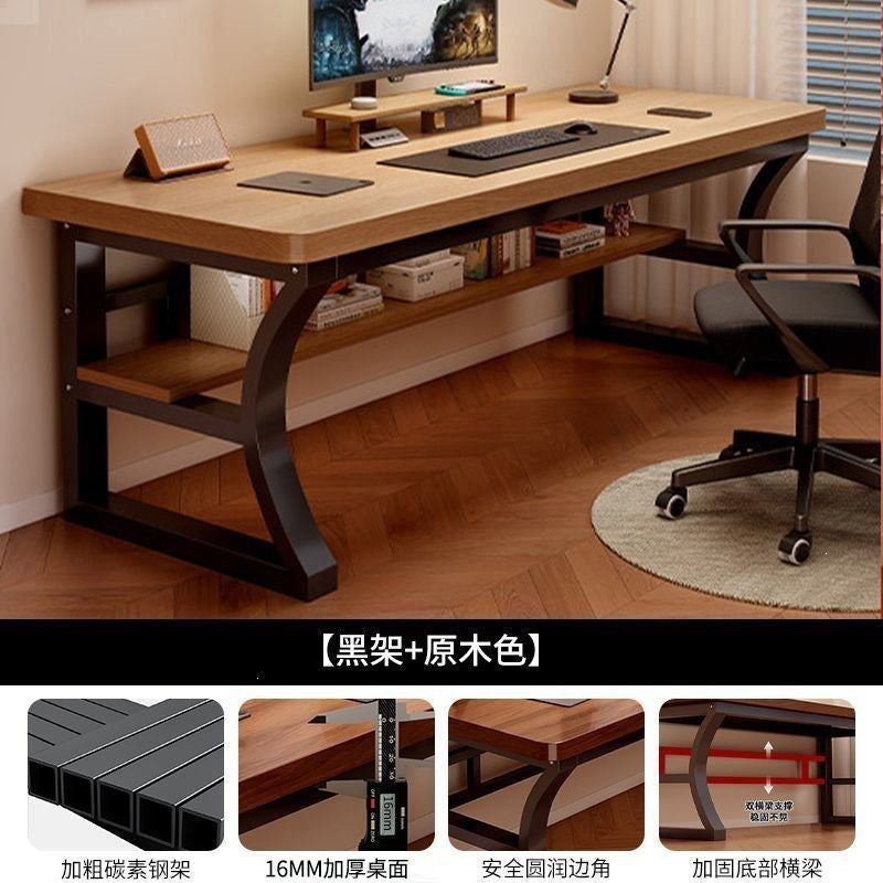 Computer desk desktop gaming table home with storage shelf office desk chair simple desk bedroom study writing desk