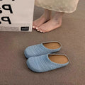 Bohemian style birkenstock-style open-toe mules - women's summer 2026 new collection - slip-on woven sandals