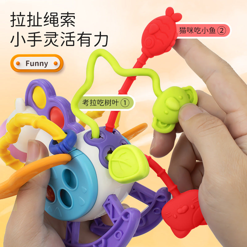 New Pony Lara Le Infant and Toddler Little Hand Finger Swatting Music Press Soft Rubber Rattle Infant and Toddler Educational Toys