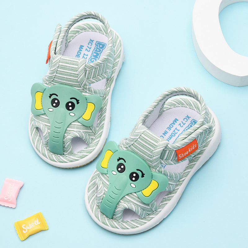 Baby cloth sandals, toddler shoes, summer 0-1-2-3 years old baby soft bottom shoes, baby boy shoes