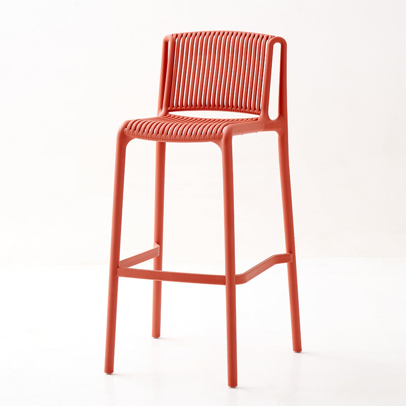 Scandinaviancasual bar chair accessible luxury plastic bar chair stackable high stool popular bar stool outdoor back chair