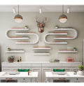 Nail salon iron u-shaped wall-mounted display rack for nail polish and nail art supplies - wall-mounted storage shelf