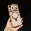 Creative lens ice armor cooling magnetic stand compatible iphone 17 pro phone case apple 16 matte anti-drop
