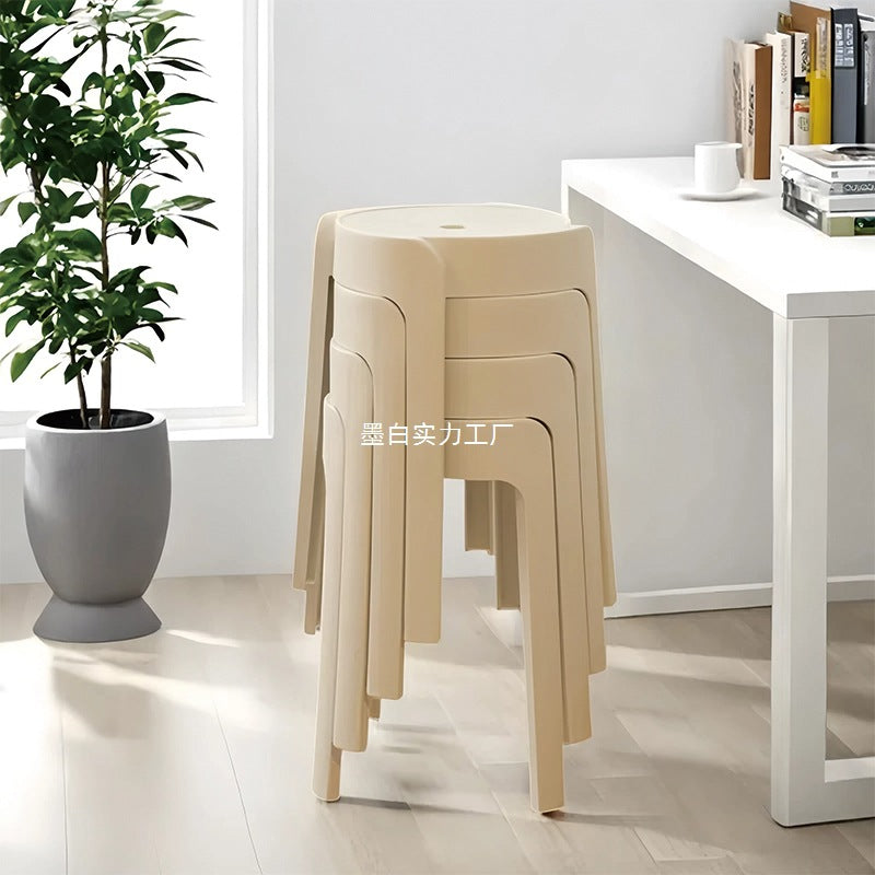 Cyclone stool plastic stool cream wind adult stool cooked glue thickened round stool modern simple Nordic style young household