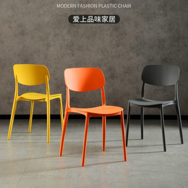 Plastic chair Simple back chair Milk tea shop horns Nordic modern desk Home restaurant European conference room
