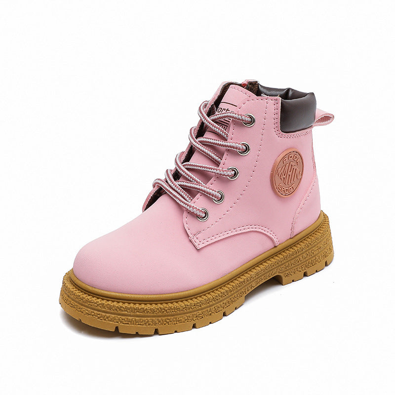 Girls' martin boots & boys' ankle boots -  autumn collection - british style kids' shoes - leather mid-calf boots for toddlers, big kids & teens