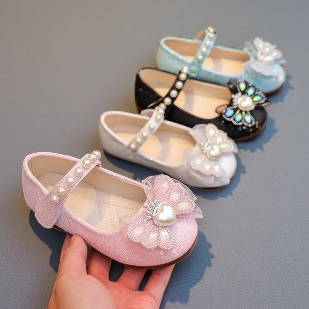 spring/autumn korean style new girls' leather shoes, export order, princess flats, children's velcro performance dance shoes