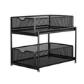 Kitchen pull-out storage rack, layered cabinet under the sink, multi-functional storage basket for storing miscellaneous items