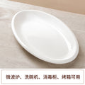 For home ceramic steamed fish plate oval long large hotel commercial thickened fish plate classy restaurant fish plate