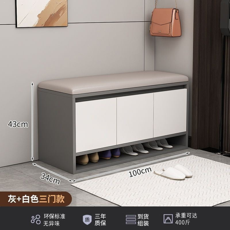 Shoe changing stool for home entrance door can sit shoe cabinet stool all-in-one small shoe rack accessible luxuryclassy sense entrance shoe stool