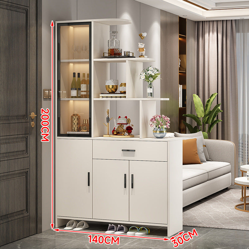 Solid wood entrance cabinet shoe cabinet all-in-one living room wine cabinet partition cabinet medieval style entrance door decorative cabinet foyer cabinet