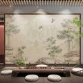 Screen partition landscape ink simple foldablemovable entrance facing the door living room baffle partition screen