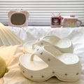K-style star thick soleheight increasing flip-flops for women new arrival summer outwearpetiteseasiest for match flip-flops for women