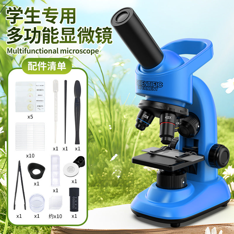 children's microscope biological science experiment kit - educational stem toy wholesale for primary and secondary school students