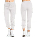 fashion cross-border   women's pants workwear casual elastic waist thin side pockets pants women's pants