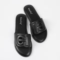 plus sizefashionfashioncasual sandals new arrival genuine leather cut out plain pure colorflats women's slippers beach one