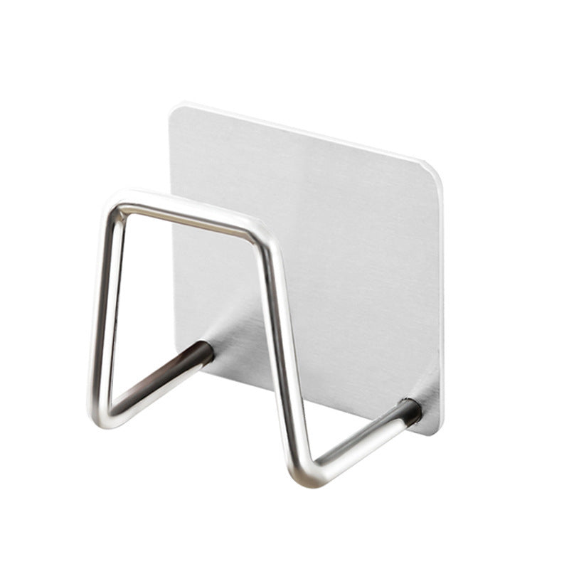 Stainless steel sponge drain rack non-punching kitchen sink cover steel wire ball pot cover storage wall-mounted cloth rack